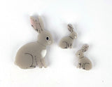 Bunny Pin Badge & Earring Size Reusable Silicone Mould