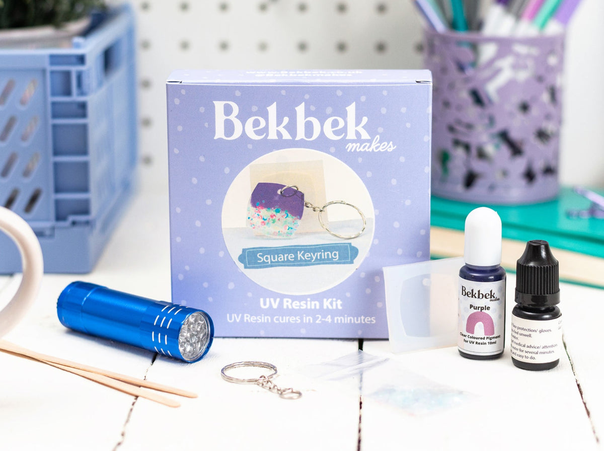Square Keyring UV Resin Kit – Bekbek Makes