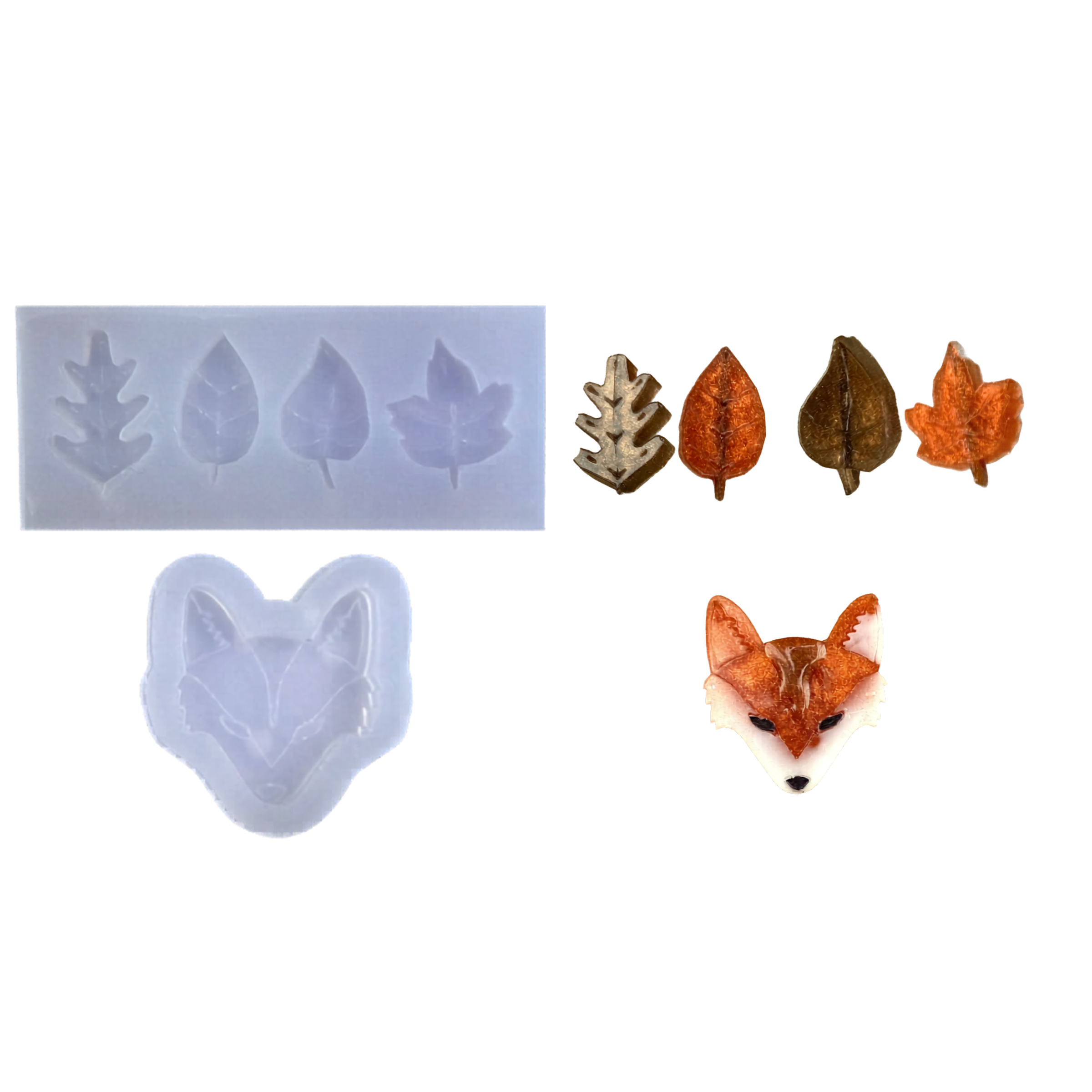 Autumn Fox Cord Necklace Kit - Reusable Silicone Mould