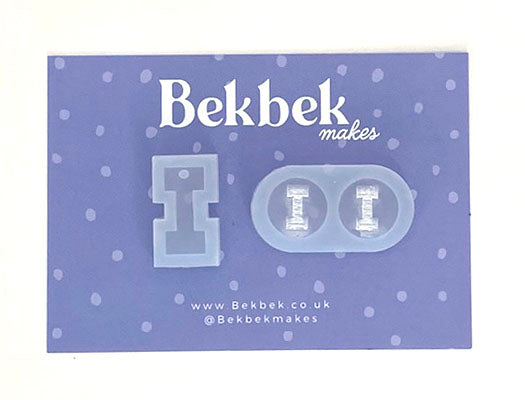 Alphabet reusable silicone mould - Pendant and stud size