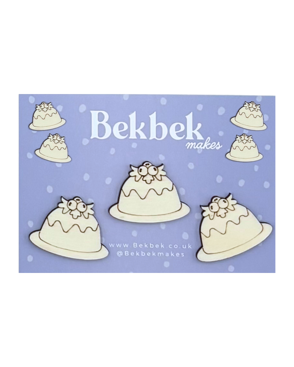 Christmas Pudding Mix Wooden Shapes
