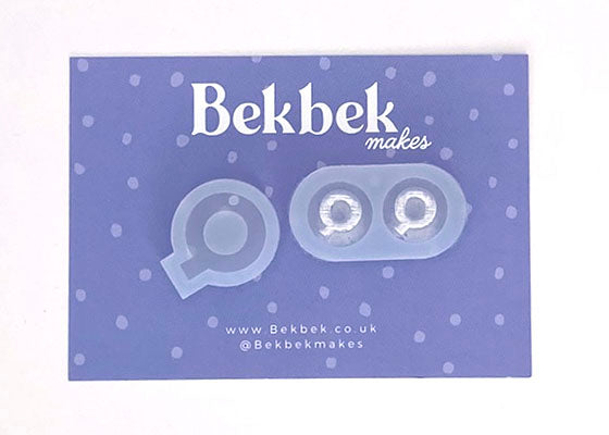 Alphabet reusable silicone mould - Pendant and stud size