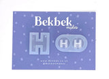Alphabet reusable silicone mould - Pendant and stud size