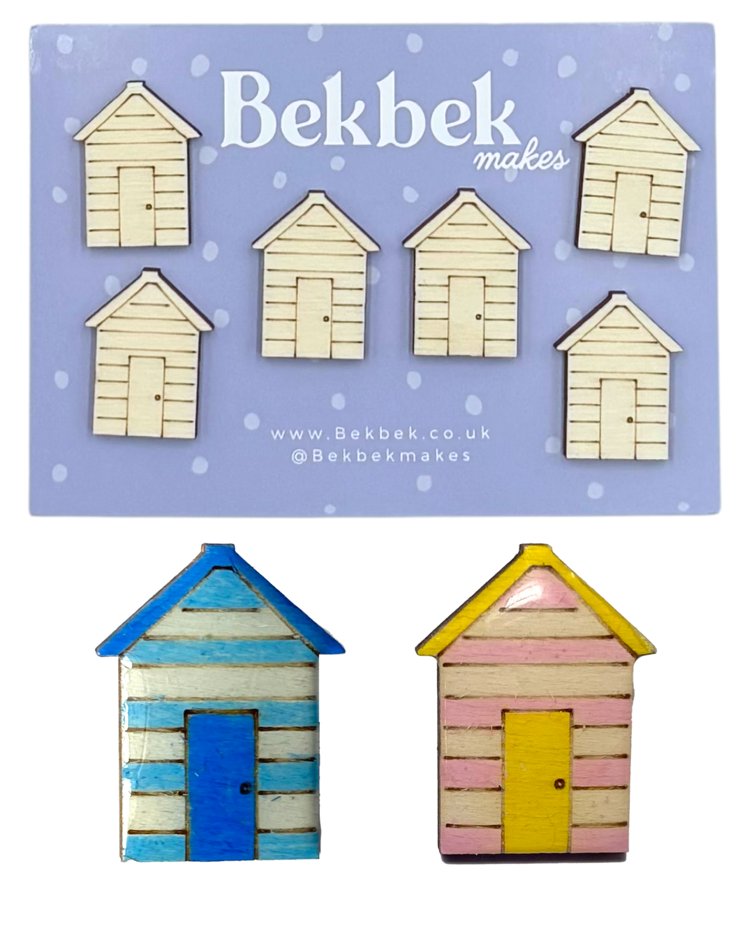 Beach Hut Wooden Shapes