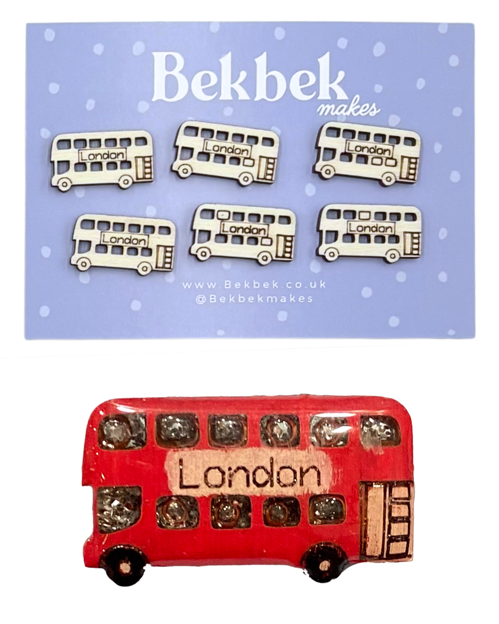 London Bus Wooden Shapes
