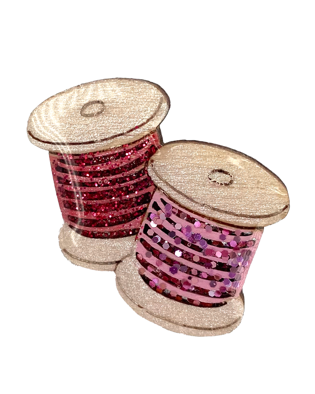 Double Cotton Reel Thread Wooden Shapes