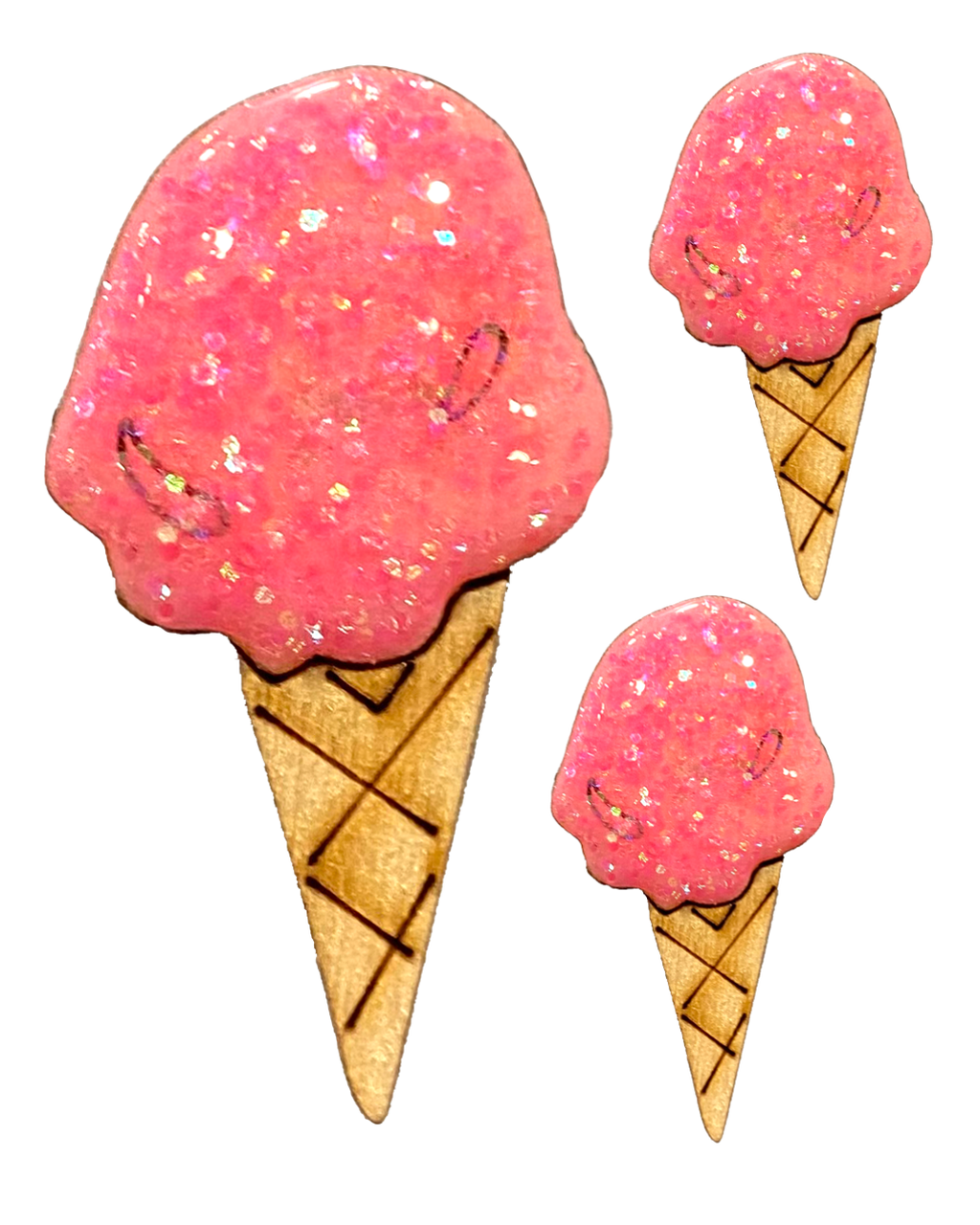 Ice Cream Wooden Shapes