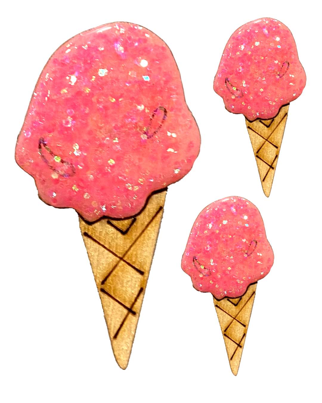 Ice Cream Wooden Shapes