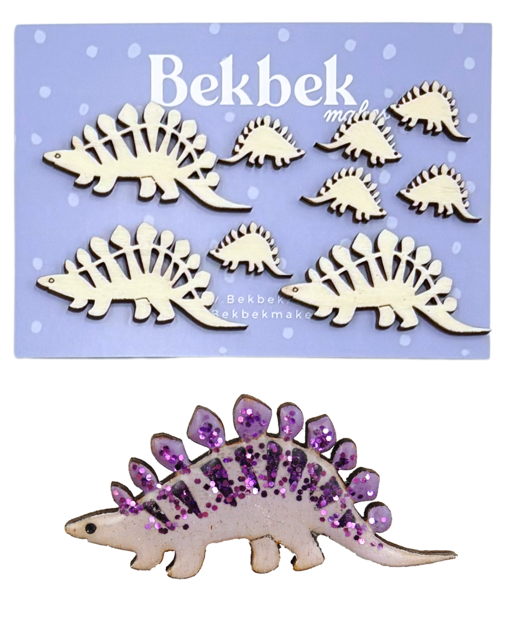 Stegosaurus Dinosaur Wooden Shapes