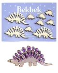 Stegosaurus Dinosaur Wooden Shapes