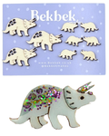 Triceratops Dinosaur Wooden Shapes