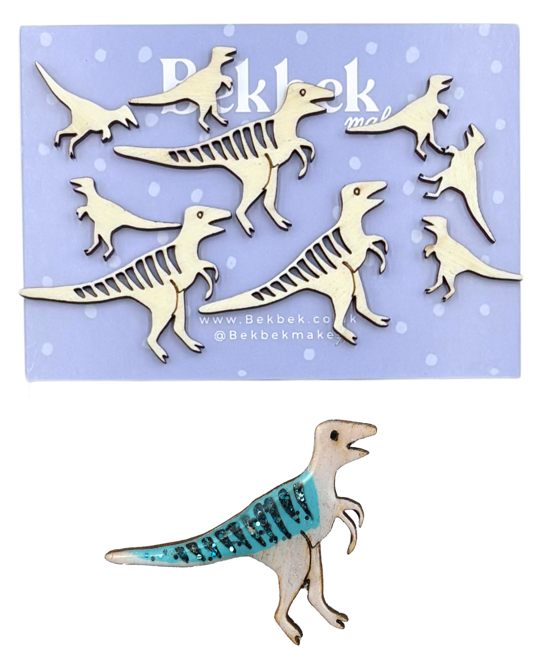 Velociraptor Dinosaur Wooden Shapes