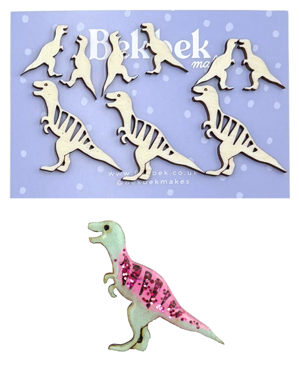 T-Rex Dinosaur Wooden Shapes