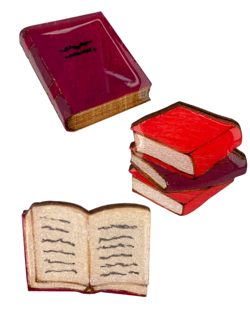 Books Wooden Shapes