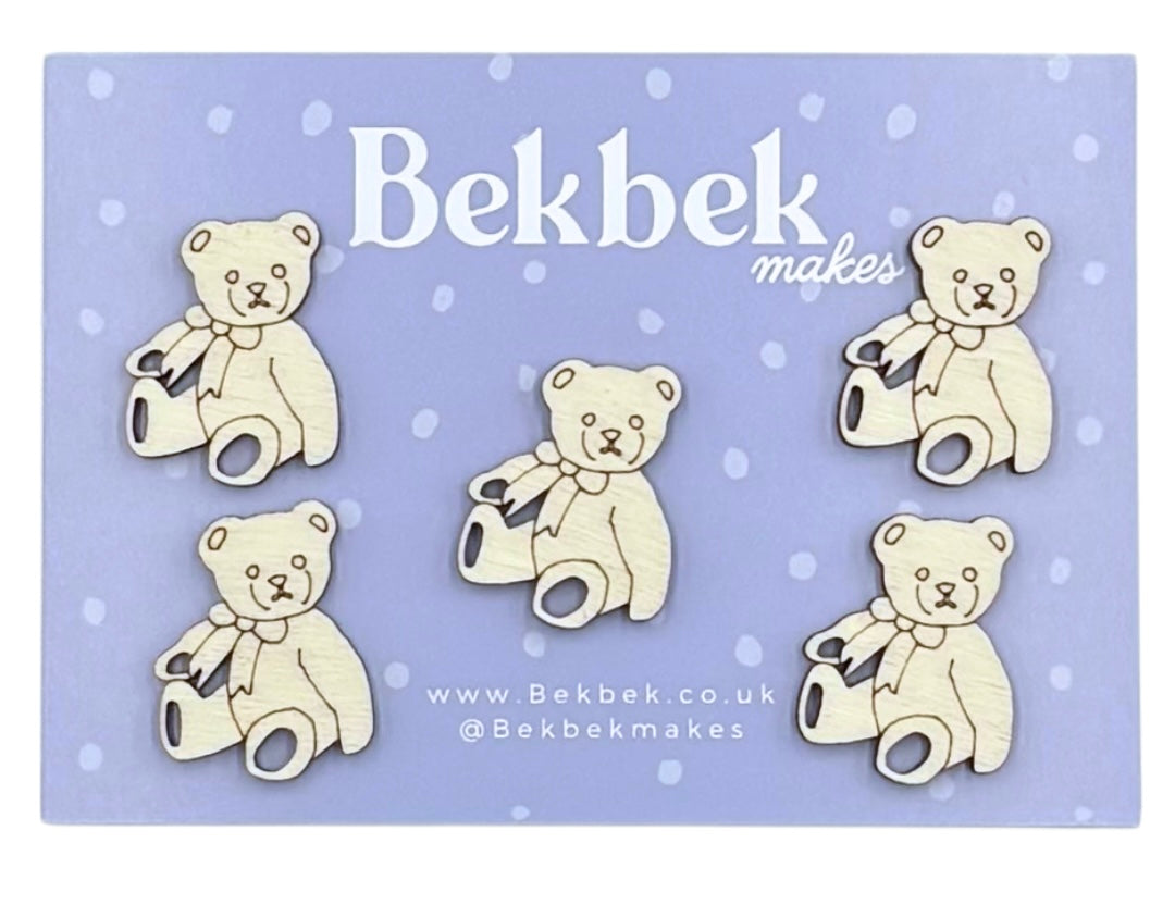 Teddy Bear Wooden Shapes