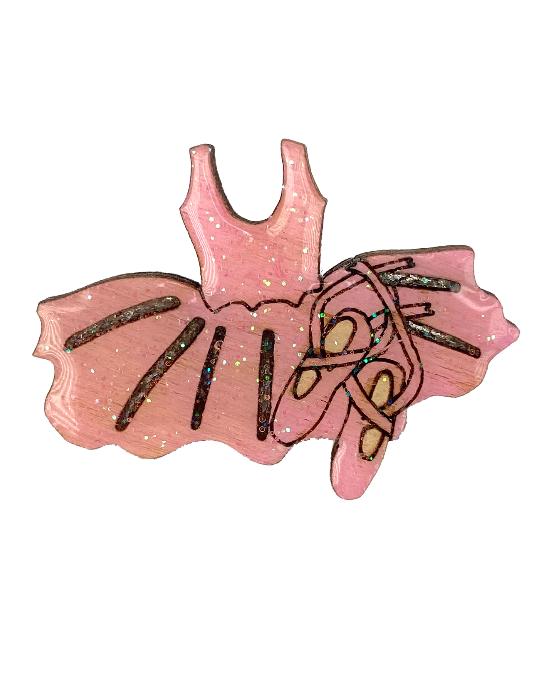 Ballet Shoes and Ballerina Tutu Wooden Shapes