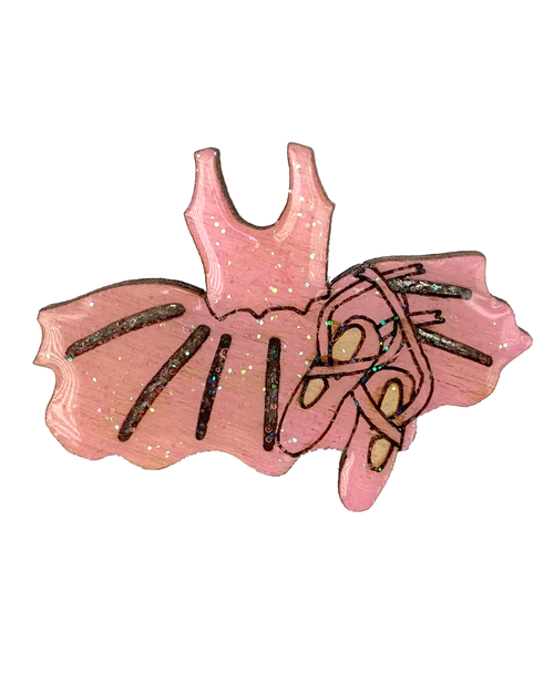 Ballet Shoes and Ballerina Tutu Wooden Shapes