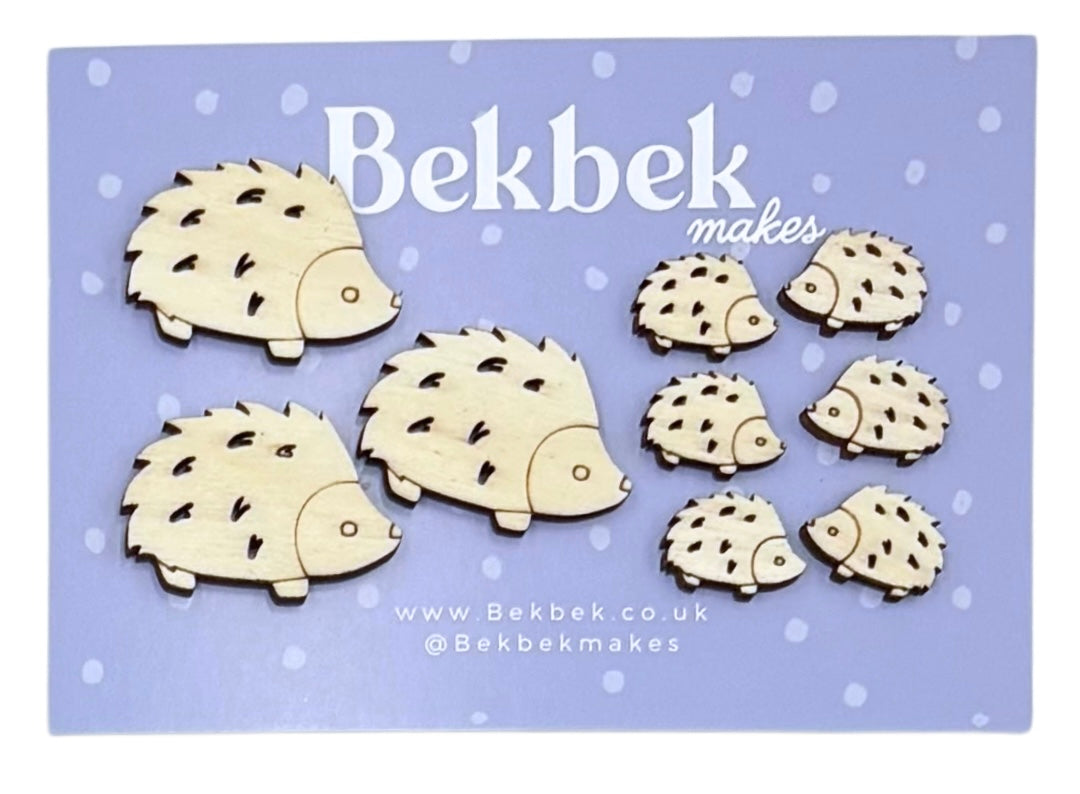 Hedgehog Wooden Shapes