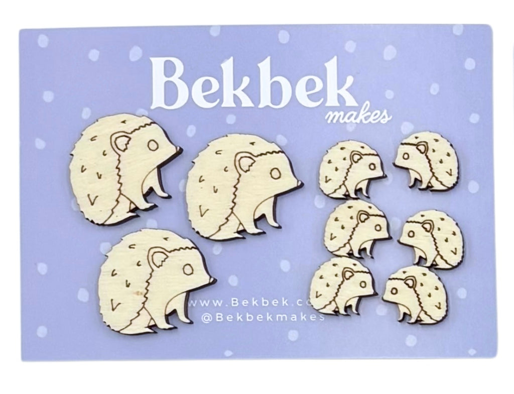 Sitting Hedgehog Wooden Shapes