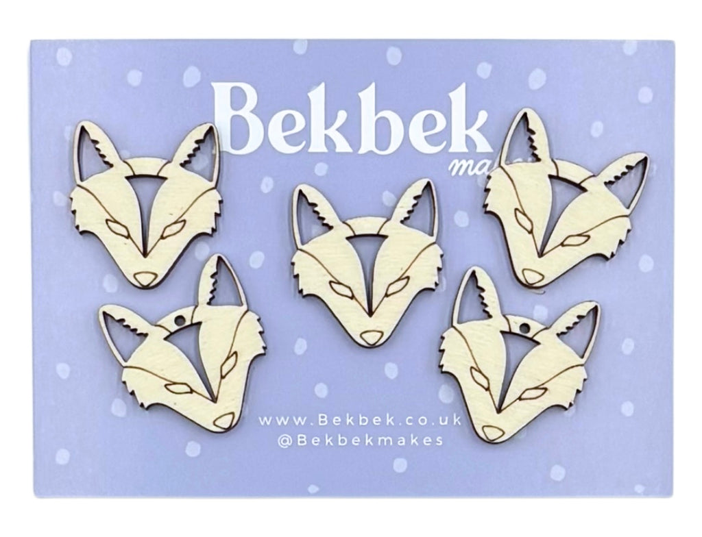 Fox Face Wooden Shapes