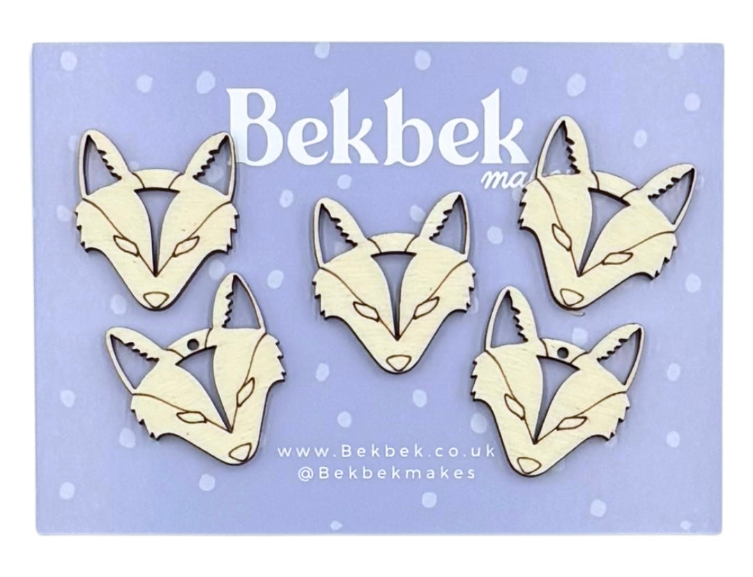 Fox Face Wooden Shapes