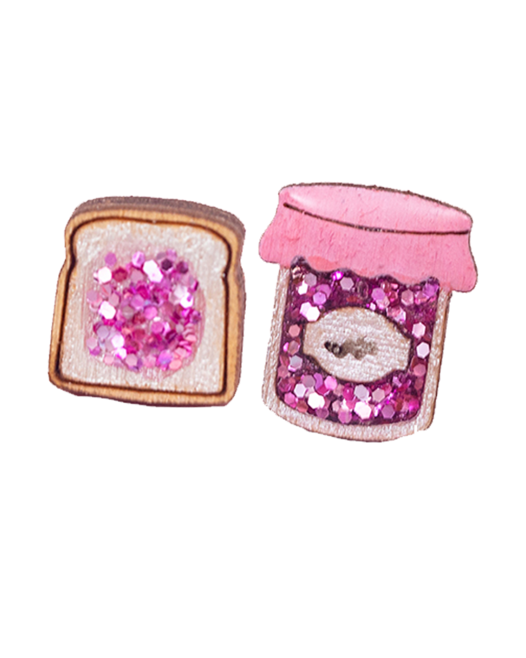 Jam and Toast Wooden Shapes