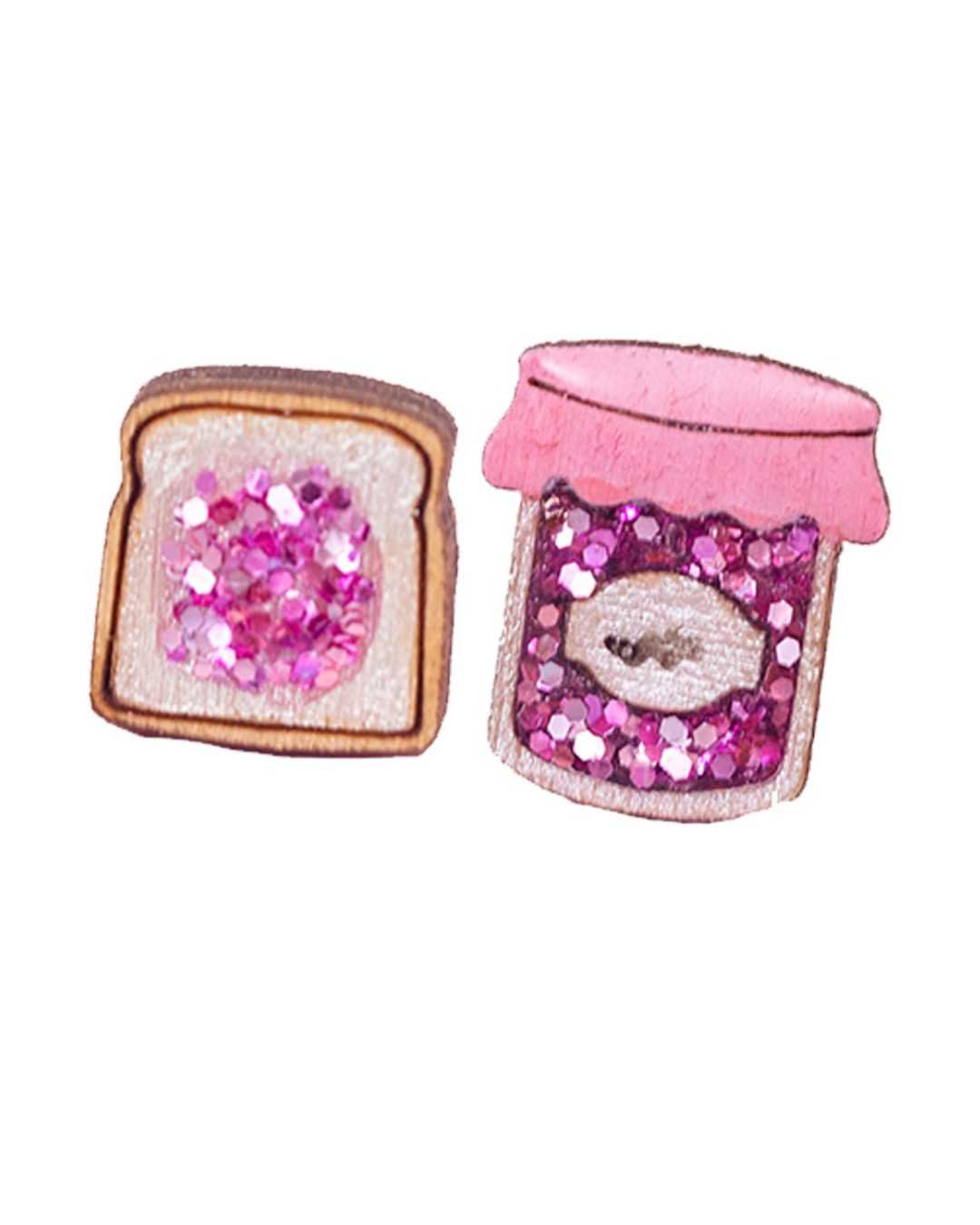 Jam and Toast Wooden Shapes