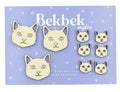 Cat Face Wooden Shapes