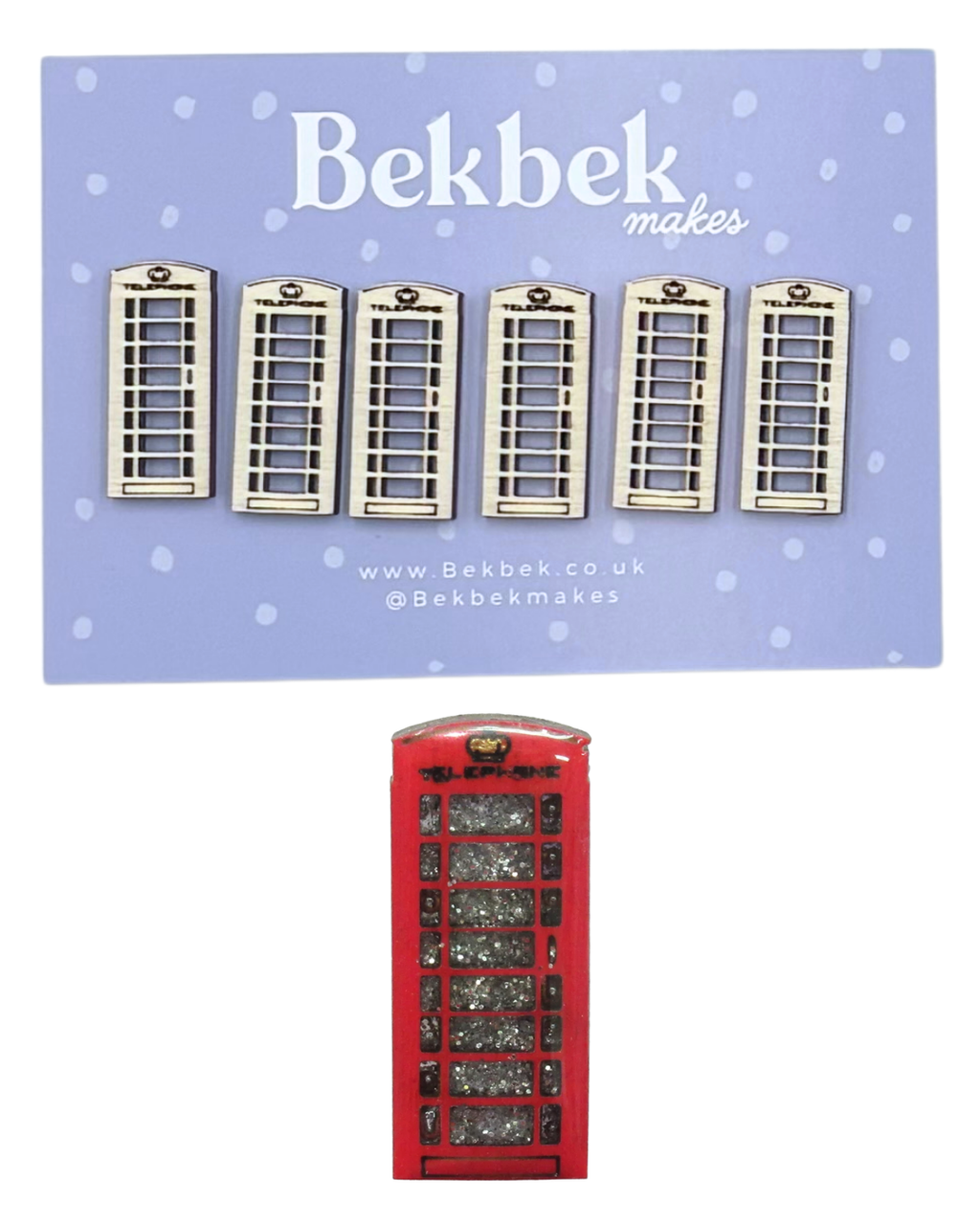 Telephone Box Wooden Shapes