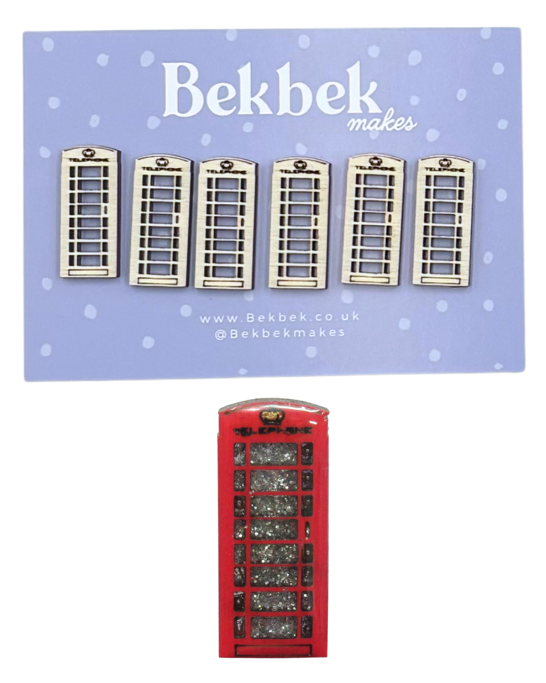 Telephone Box Wooden Shapes