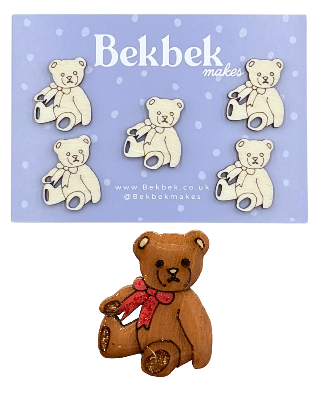 Teddy Bear Wooden Shapes