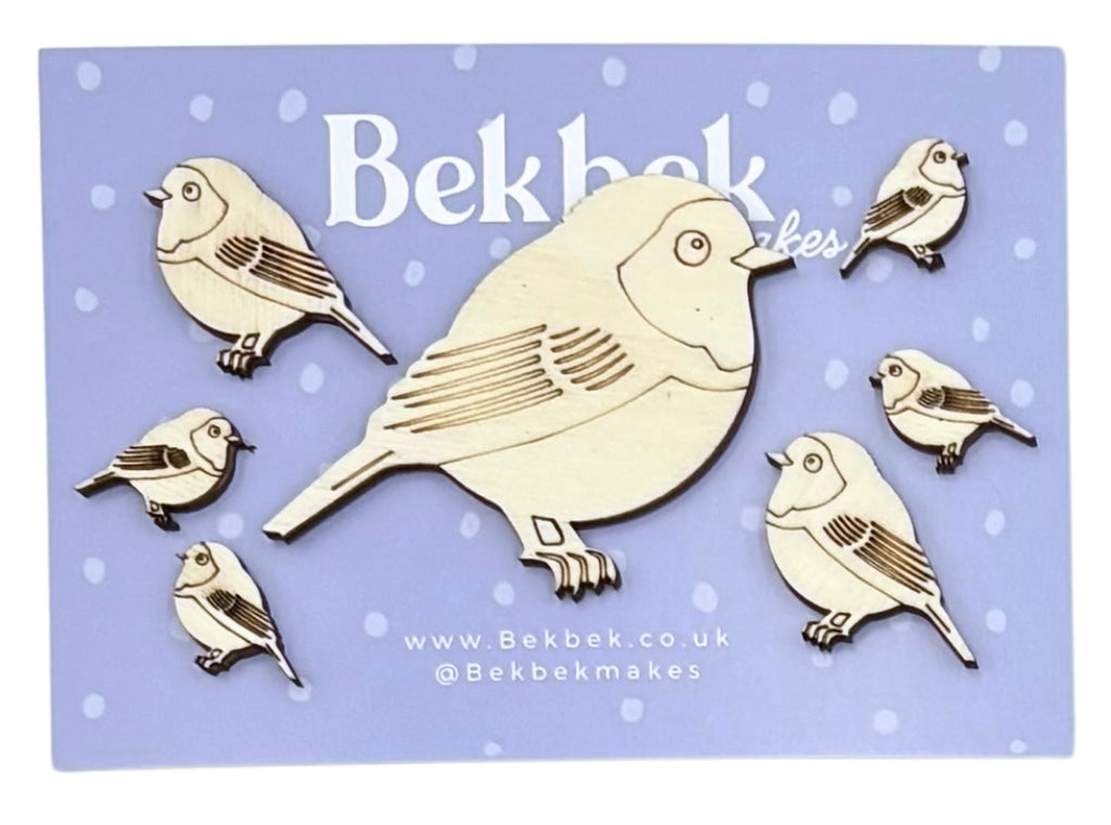Robin Bird Mix Wooden Shapes