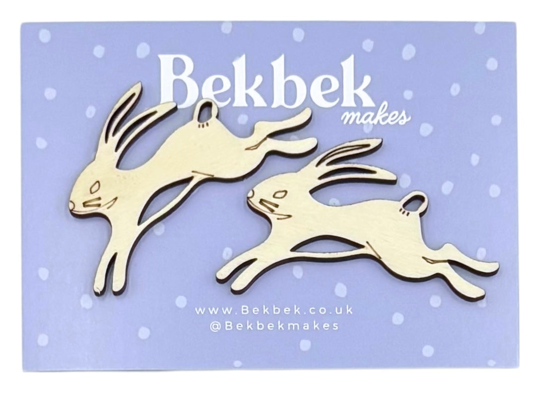 Running Hare Wooden Shapes