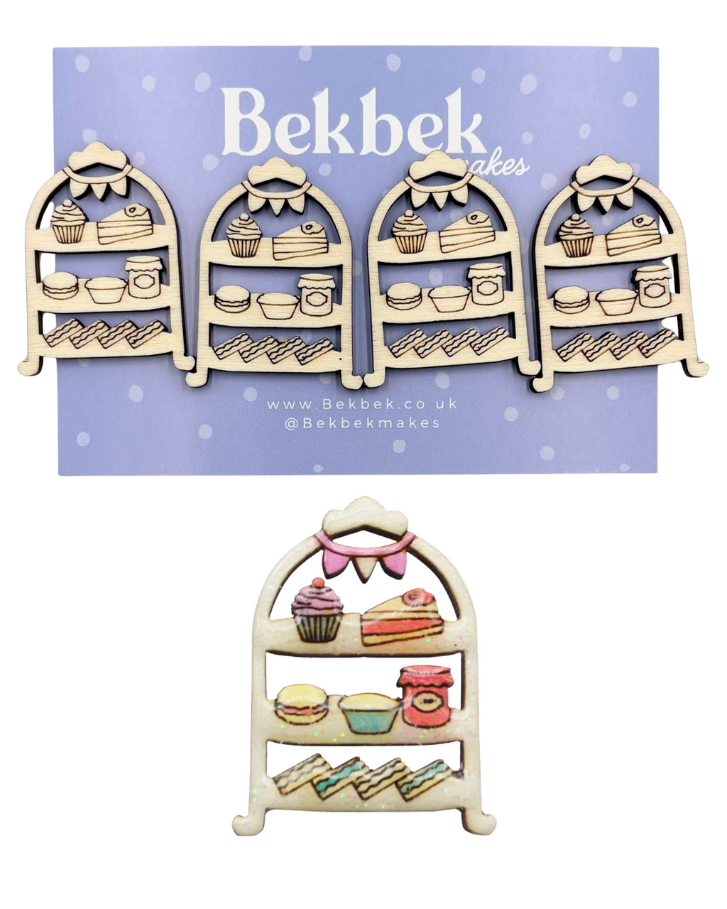 Afternoon Tea Wooden Shapes