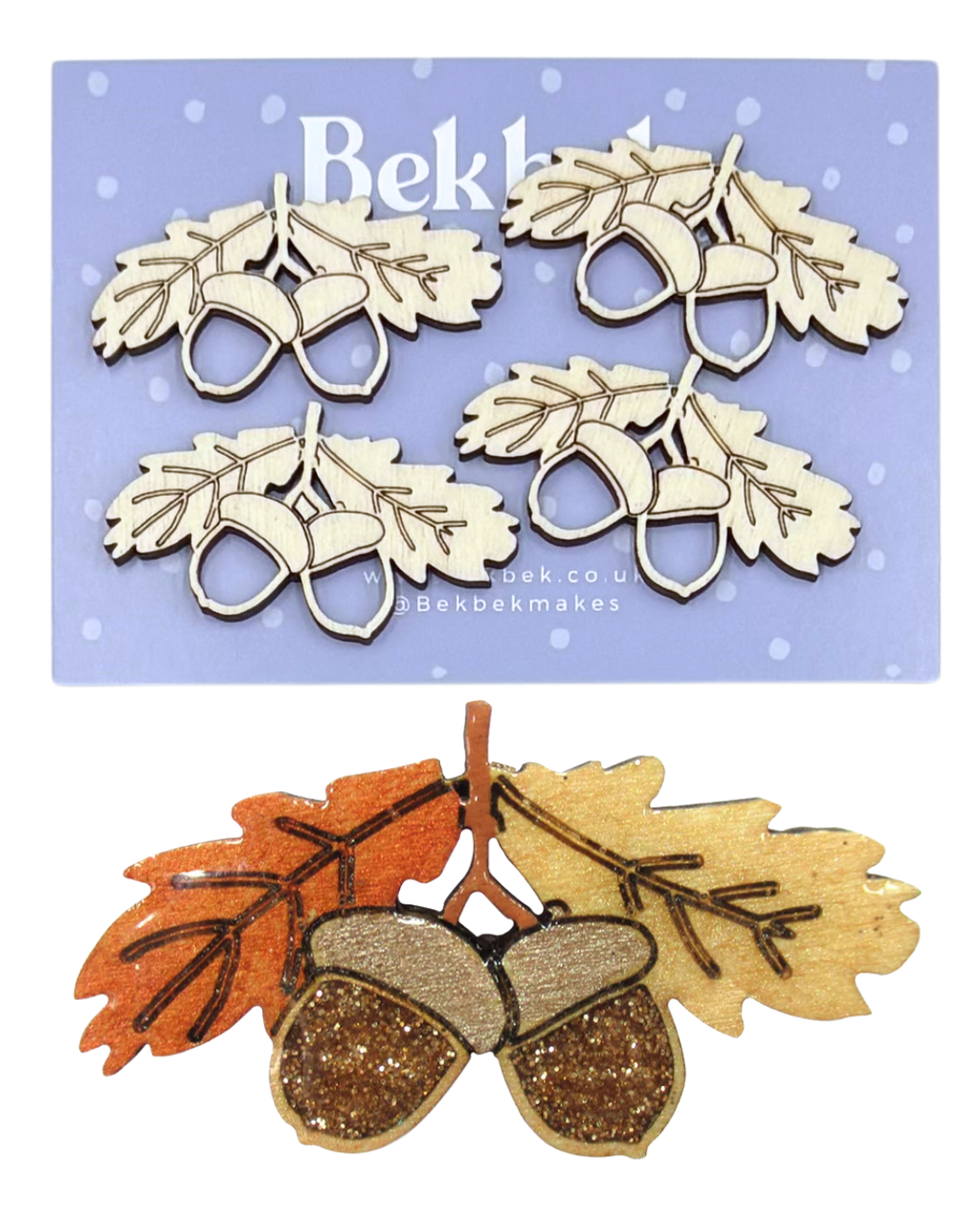Acorns Autumn Wooden Shapes