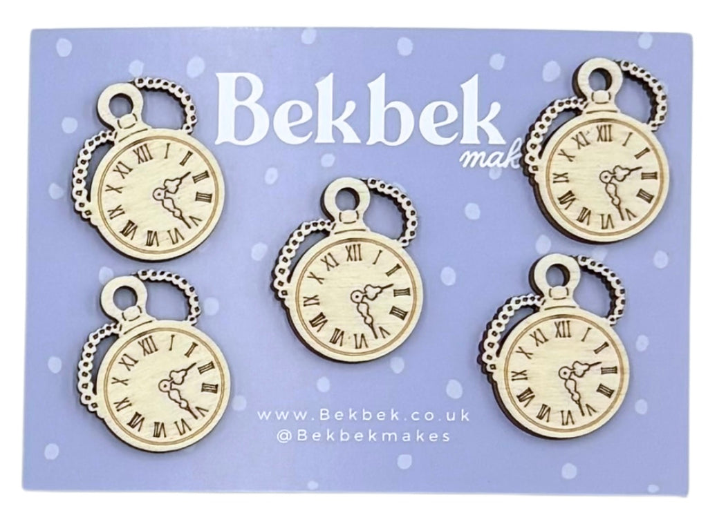Pocket Watch Wooden Shapes