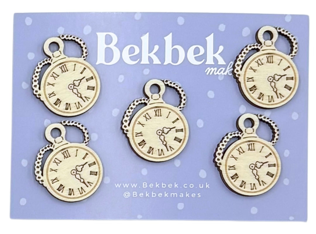 Pocket Watch Wooden Shapes