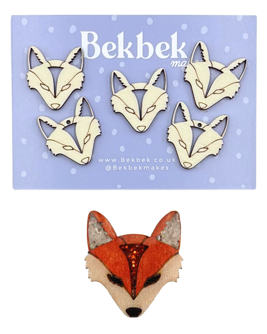 Fox Face Wooden Shapes
