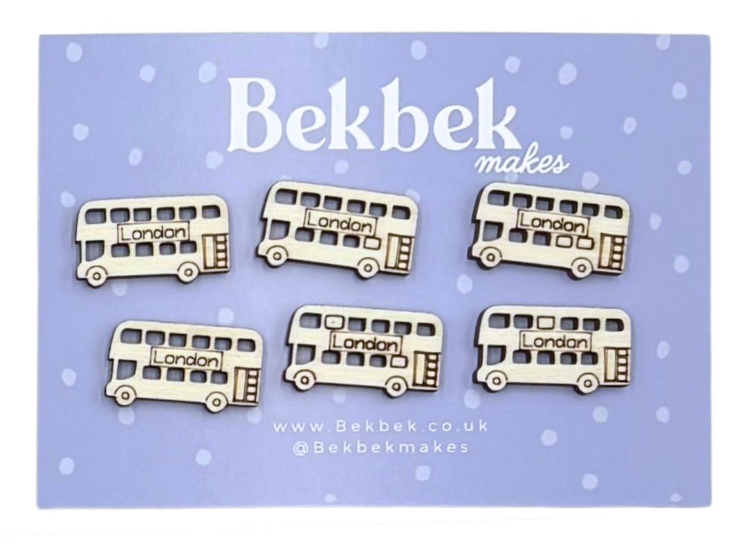 London Bus Wooden Shapes