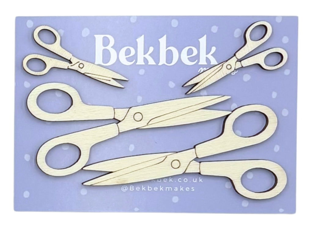 Scissors Wooden Shapes