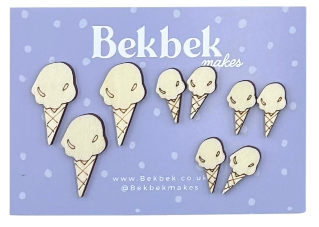 Ice Cream Wooden Shapes