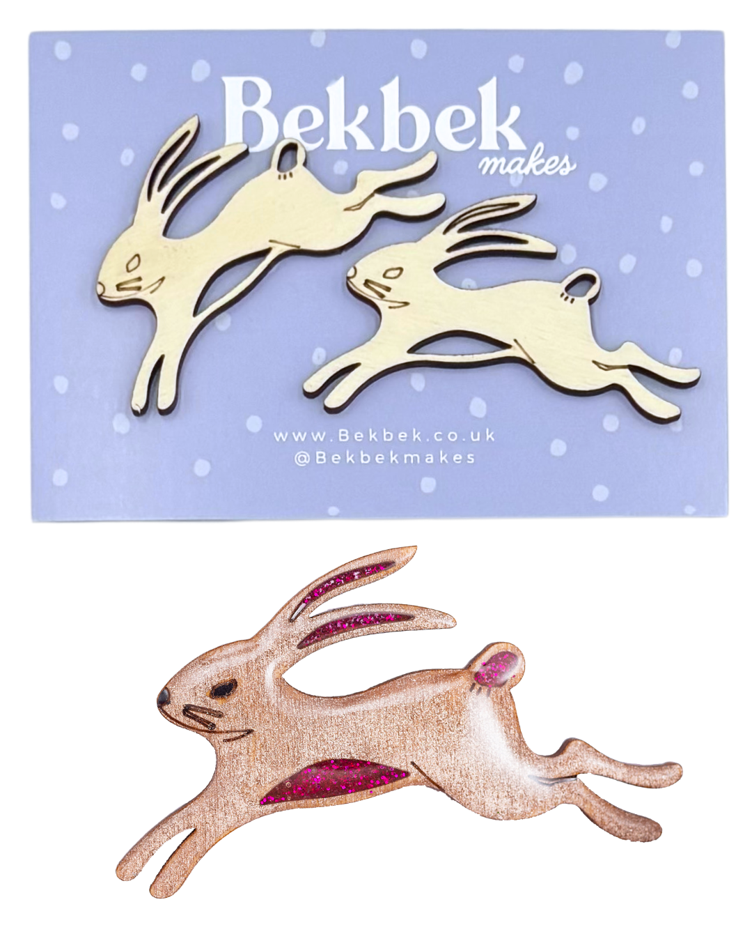Running Hare Wooden Shapes