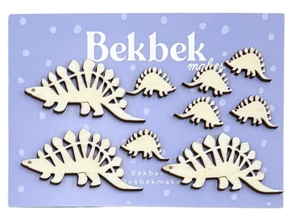 Stegosaurus Dinosaur Wooden Shapes