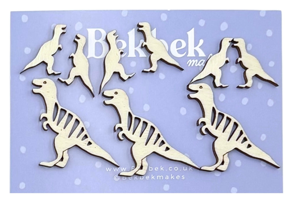 T-Rex Dinosaur Wooden Shapes