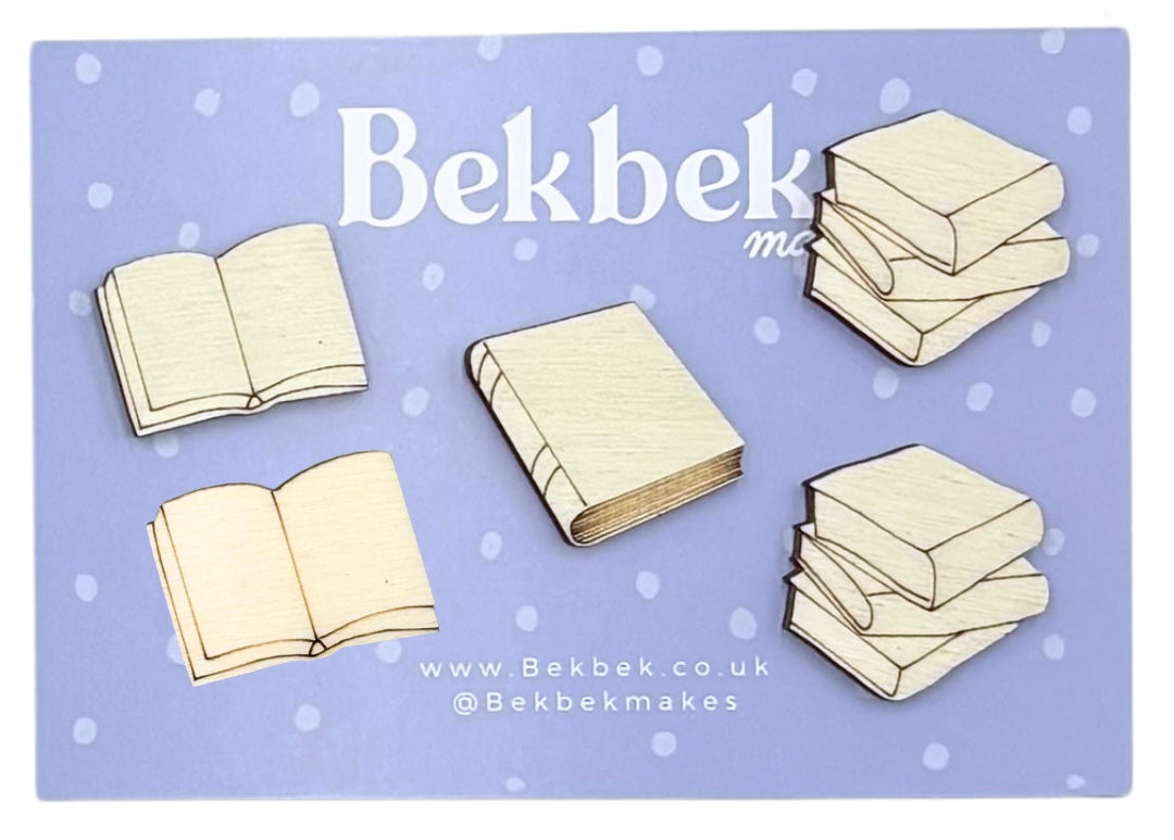 Books Wooden Shapes