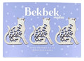 Floral Cat Wooden Shapes