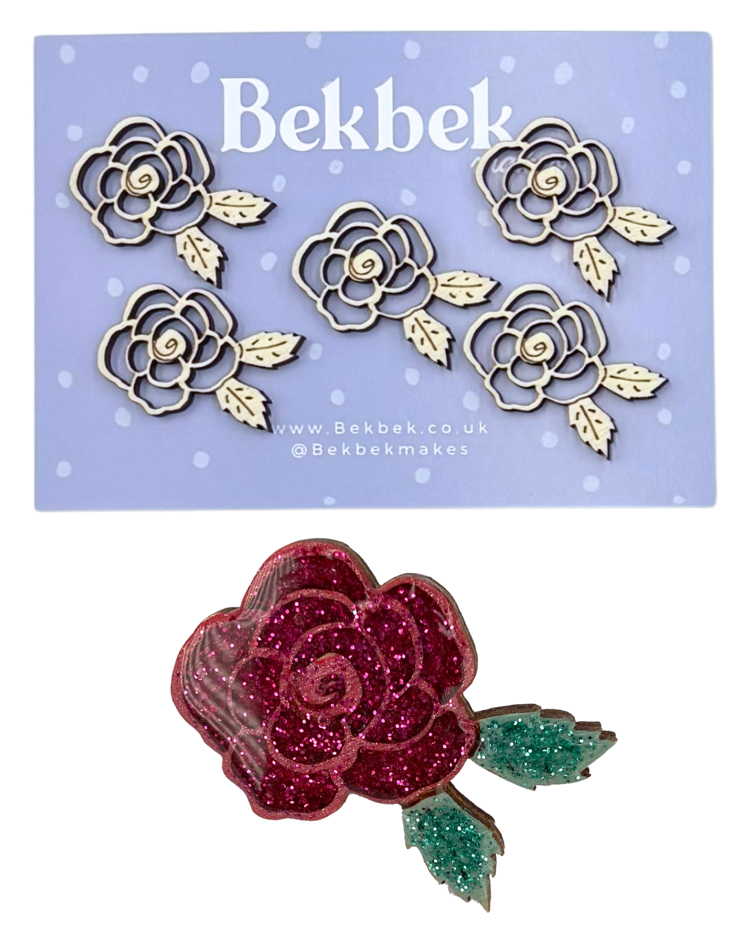 English Rose Wooden Shapes