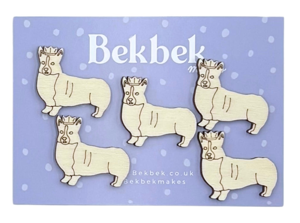 Corgi Dog Wooden Shapes
