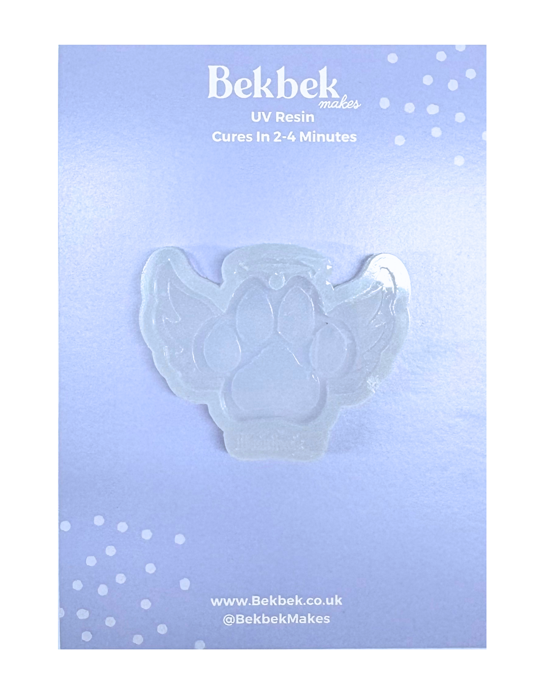 Paw print with wings and halo memorial (Dog or Cat) Layered Reusable Silicone Mould