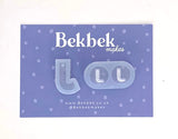 Alphabet reusable silicone mould - Pendant and stud size